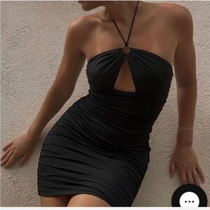 Princess Polly Eliza Black Mini Bodycon Dress size 6